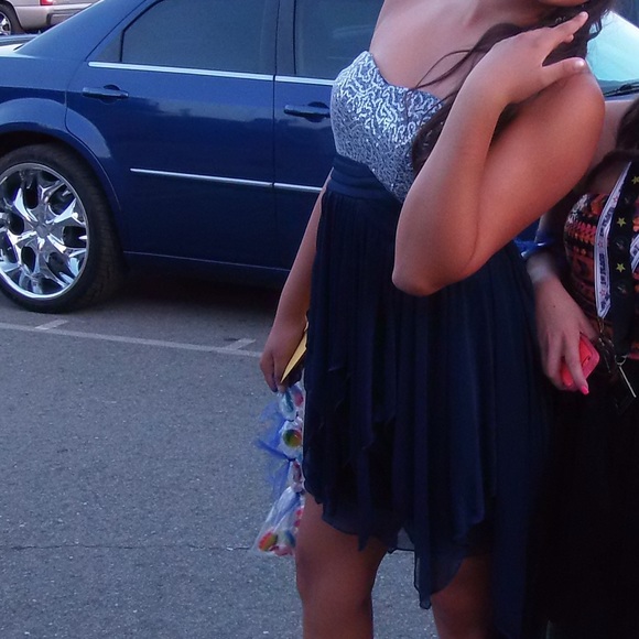 Sparkly Blue Cocktail Dress - Picture 4 of 4